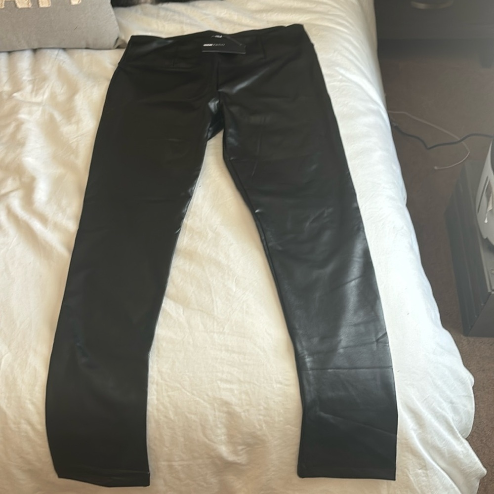 NWT Fashion Nova High Waisted Faux Leather Pant Leggings